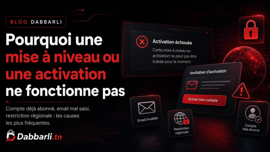Pourquoi une mise à niveau ou une activation ne fonctionne pas